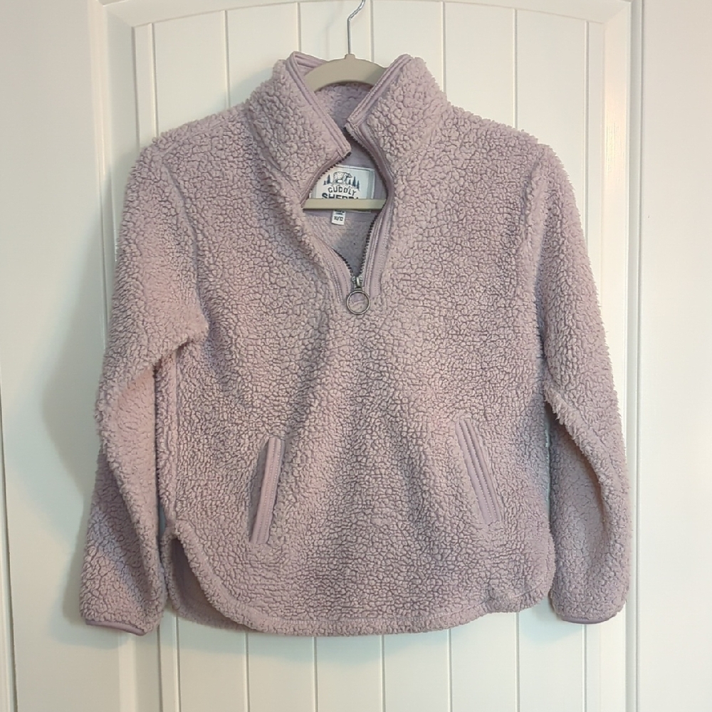Sherpa Quarter-Zip Sweater - Lavender